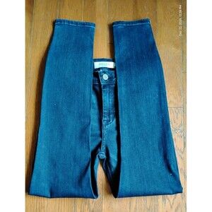 Hidden Dark Wash Raw Hem Stretch Skinny Jeans Amelia Sz 26